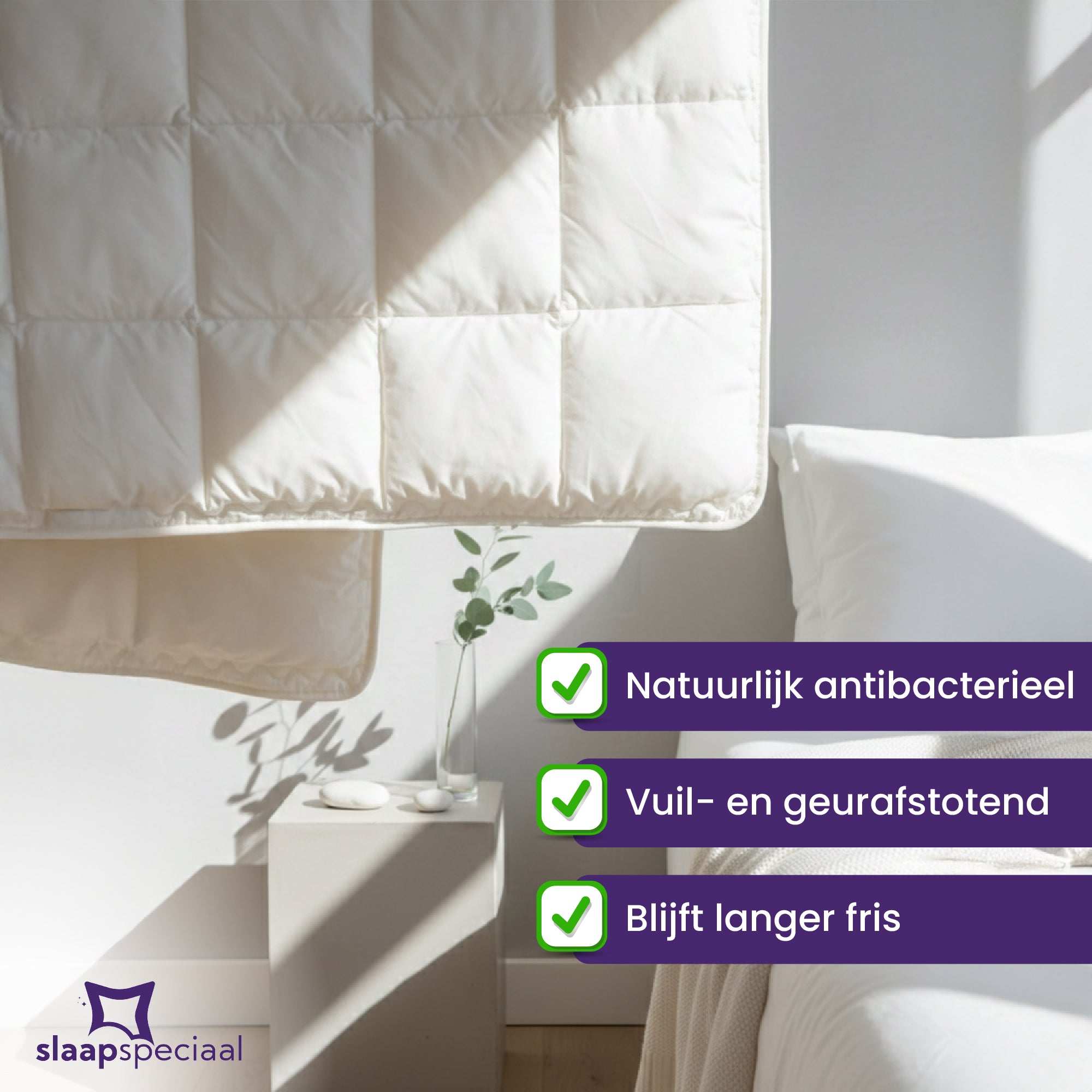 Luxe 4-Seizoenen Wollen Dekbed van 100% Australische Scheerwol