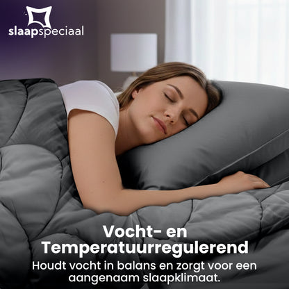 eazydekbed® Essential Kussensloop - Antraciet - 60x70 cm - 2 Stuks