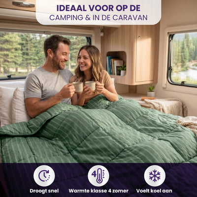 eazydekbed® - Zomerdekbed - Groen Stripe
