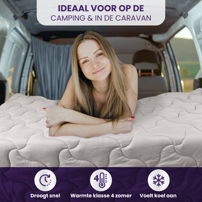 eazydekbed® - Zomerdekbed - Taupe/Crème