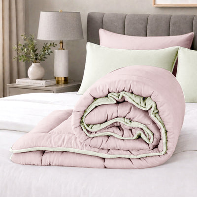 eazydekbed® - All-year  - Roze/Ivoor + Kussenslopen