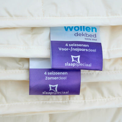 Luxe 4-Seizoenen Wollen Dekbed van 100% Australische Scheerwol