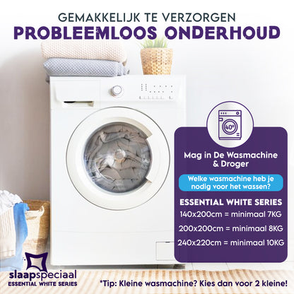 Slaapspeciaal All year dekbed enkel - Essential White Series - Dekbed Geschikt Voor Alle Seizoenen - Zomerdekbed & Winterdekbed - Anti Allergie - Hoogwaardige Ultra Soft - Hotelkwaliteit