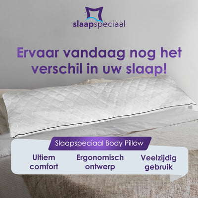 Slaapspeciaal Lichaamskussen - 40x145 cm - Navulbaar - Ergonomisch