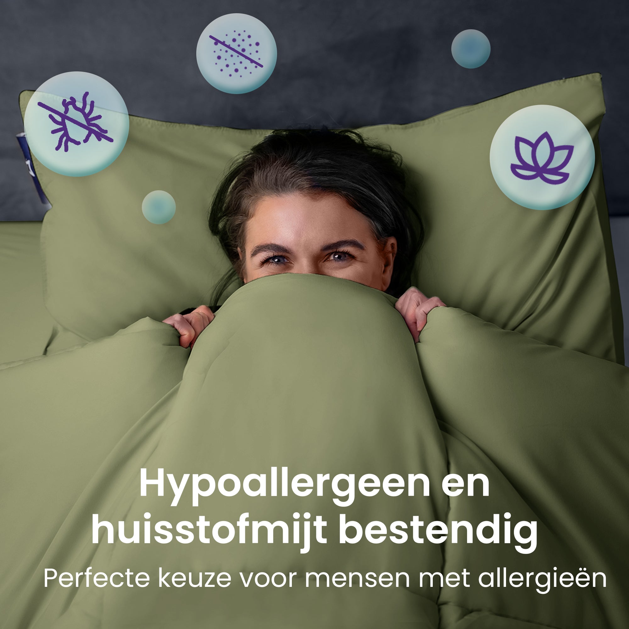 eazydekbed® – Groen - Hoesloos & Wasbaar – Voor het hele jaar