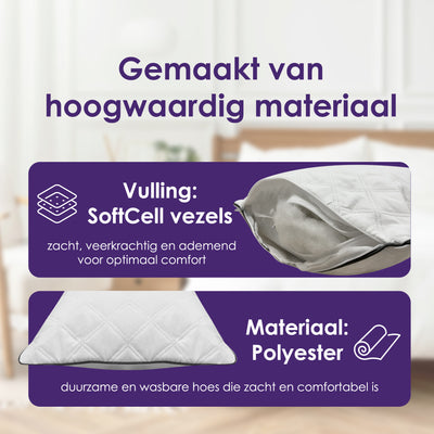 Slaapspeciaal Lichaamskussen - 40x145 cm - Navulbaar - Ergonomisch