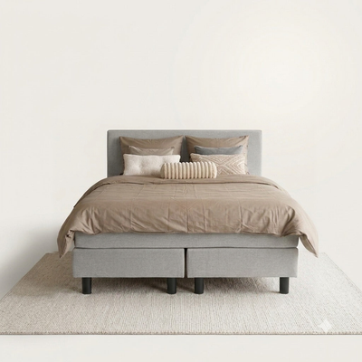 Spring Cloudy boxspring grijs op witte achtergrond