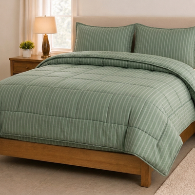 eazydekbed® - Zomerdekbed - Groen Stripe
