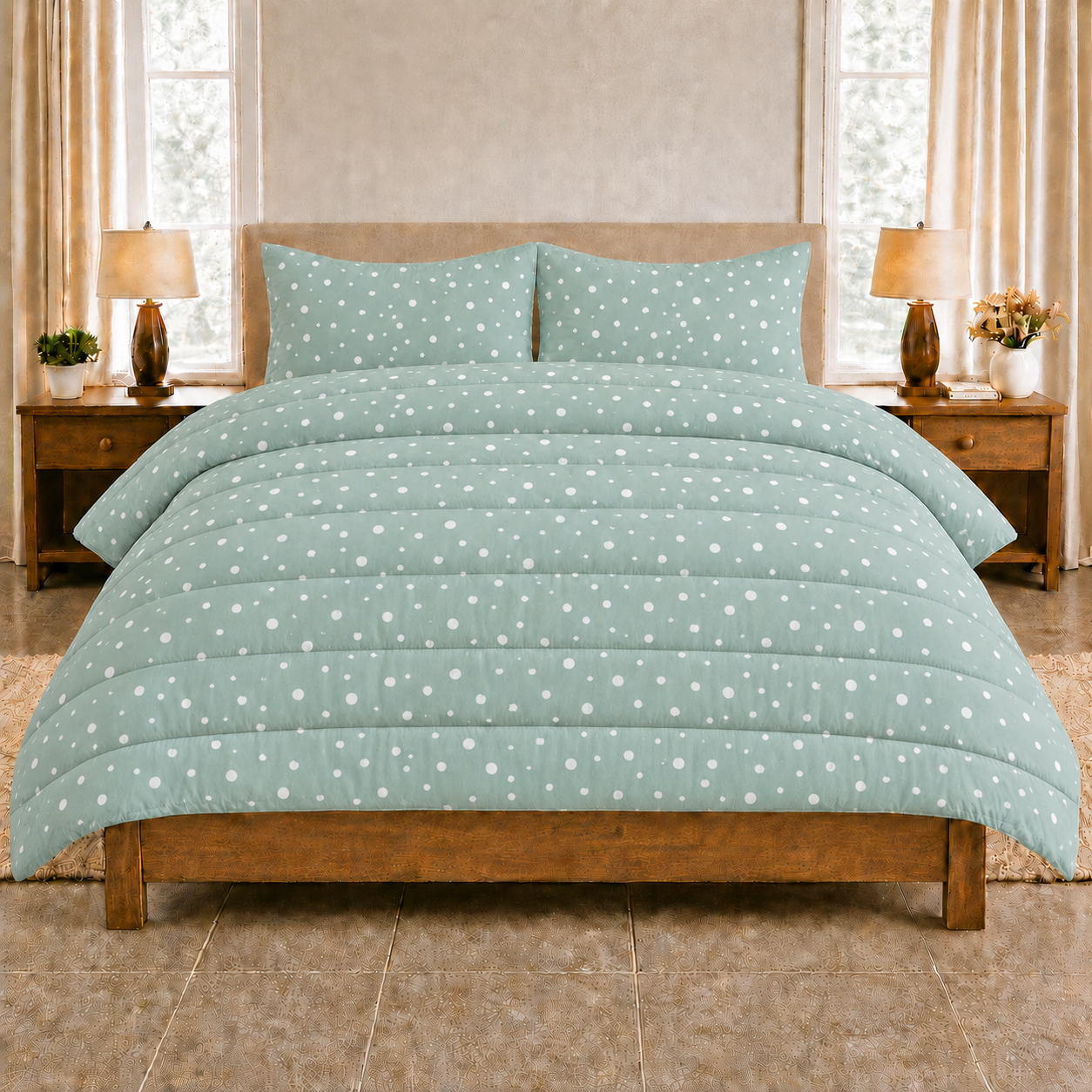 eazydekbed® – Sommer-Bettdecke aus Baumwolle – Nira – ohne Bezug & waschbar + GRATIS Kissenbezüge