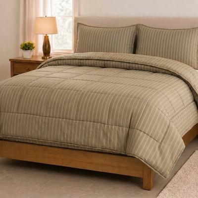 eazydekbed® - Zomerdekbed - Taupe Stripe