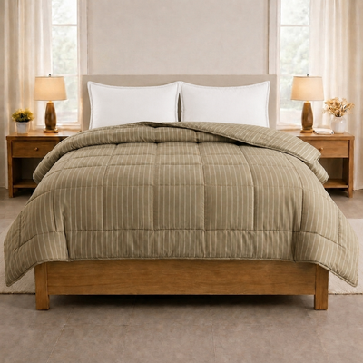 eazydekbed® - Zomerdekbed - Taupe Stripe